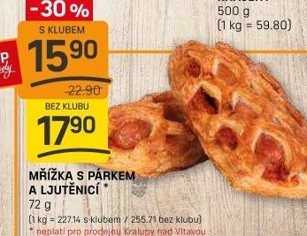 Mřížka s párkem