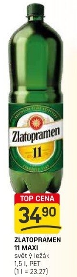 Pivo světlý ležák 11° Zlatopramen
