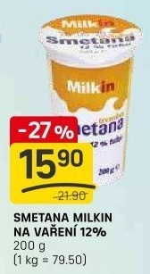 Smetana Milkin 12%