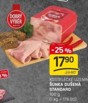 Šunka dušená standard Kostelecké uzeniny