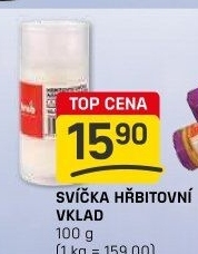 Svíčky hřbitovní Krab - náplň