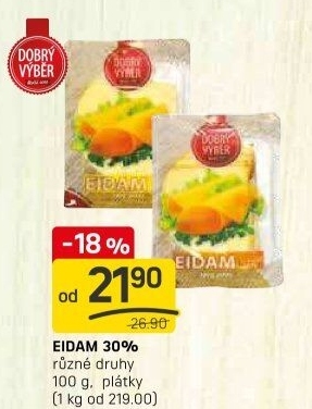 Sýr Eidam 30% Dobrý Výběr
