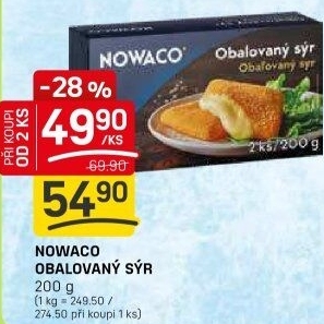 Sýr obalovaný mražený Nowaco