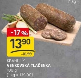 Tlačenka venkovská Krahulík