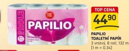 Toaletní papír 3vrstvý Papilio Dobrý Výběr