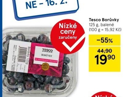 Borůvky Tesco