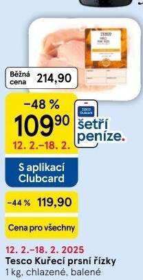 Kuřecí prsní řízky Tesco