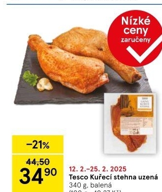 Kuřecí stehna uzená Tesco