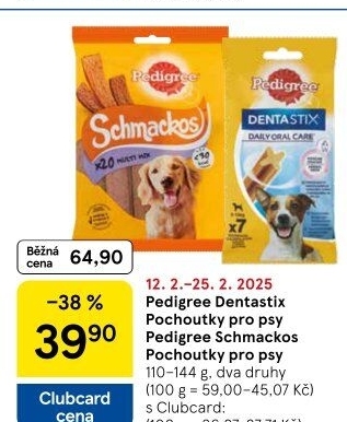 Pamlsky pro psy Denta Stix Pedigree