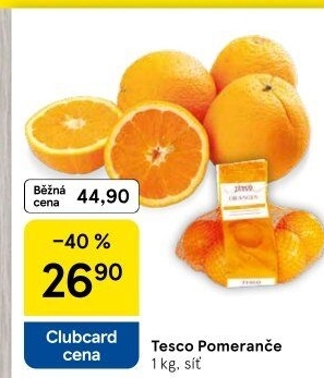 Pomeranče Tesco