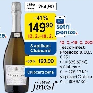 Prosecco brut DOC Tesco finest