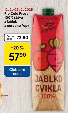 Šťáva 100% čerstvá Rio Cold Press