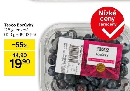Borůvky Tesco