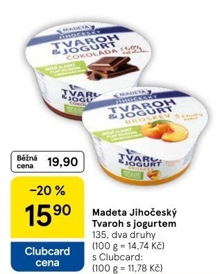 Dezert tvaroh s jogurtem jihočeský Madeta