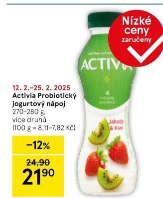 Jogurtový nápoj Activia Danone