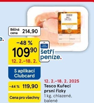 Kuřecí prsní řízky Tesco