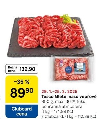 Maso mleté vepřové Tesco