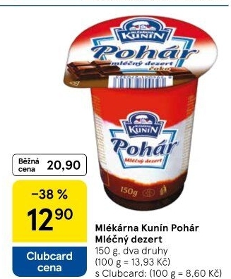 Mléčný Pohár Mlékárna Kunín