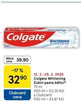 Pasta na zuby Whitening Colgate