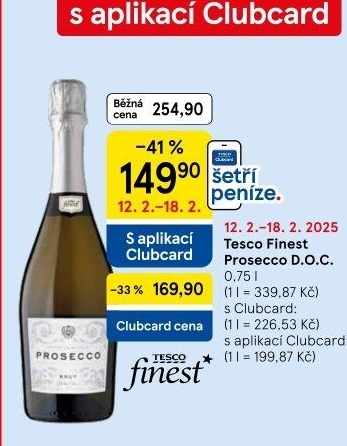 Prosecco brut DOC Tesco finest
