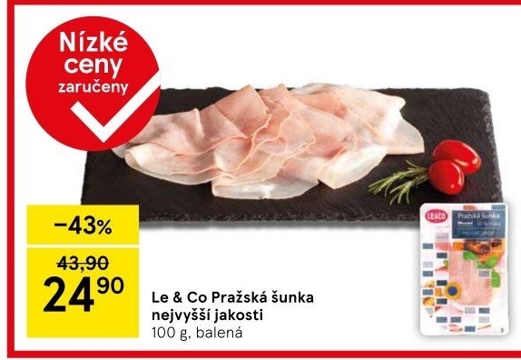 Šunka pražská nejvyšší jakosti LE&amp