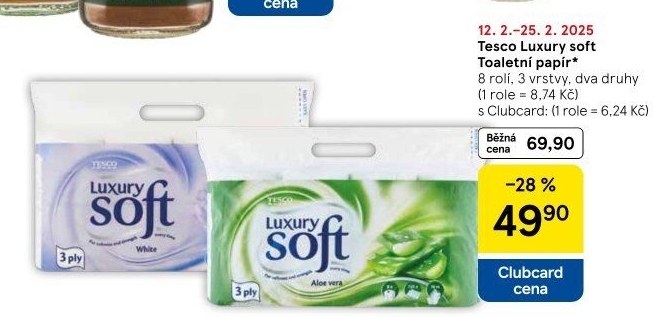 Toaletní papír 3vrstvý Luxury Tesco