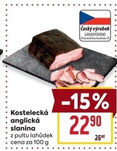 Anglická slanina kostelecká
