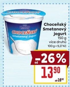 Bílý jogurt smetanový Choceňský