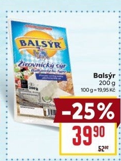 Sýr Balsýr Mlékárna Žirovnice