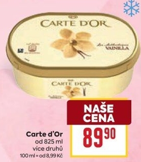 Zmrzlina ve vaničce Carte D'