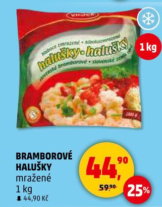 Halušky bramborové mražené Vinica