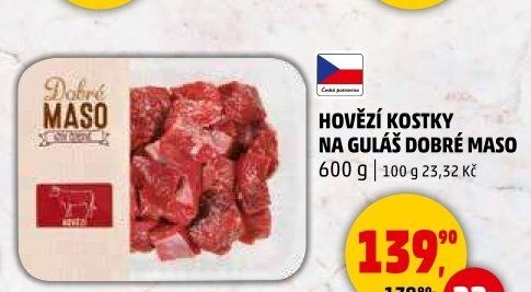 Hovězí maso na guláš Dobré maso