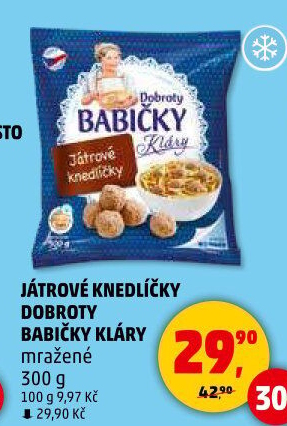 Knedlíčky játrové mražené Dobroty Babičky Kláry