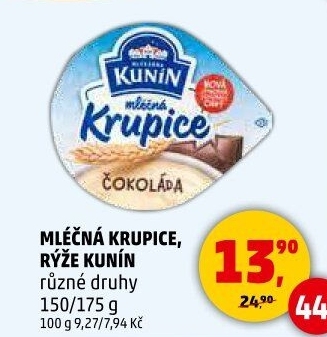 Mléčná rýže Mlékárna Kunín