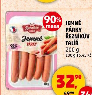 Párky jemné Řezníkův talíř