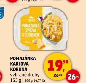 Pomazánky Karlova Koruna