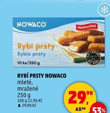 Rybí prsty předsmažené mražené Nowaco