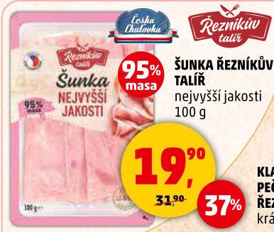 Šunka nejvyšší jakosti Řezníkův talíř