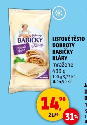 Těsto listové mražené Dobroty babičky Kláry