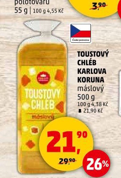 Toustový chléb Karlova Koruna