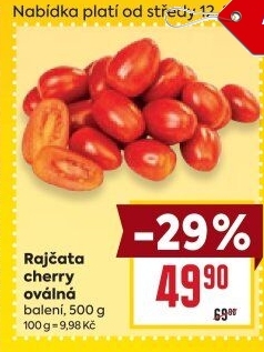 Rajčata cherry oválná
