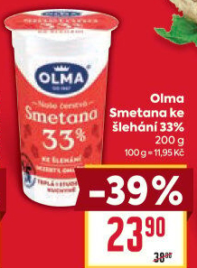 Smetana ke šlehání Olma 33%