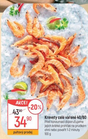 Krevety vařené