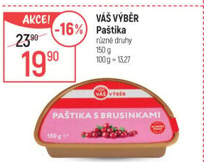 Paštika s brusinkami Váš výběr