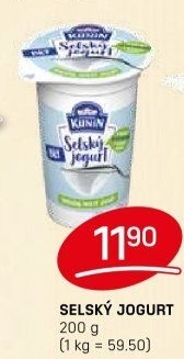 Bílý jogurt selský Mlékárna Kunín
