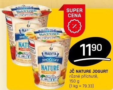 Jogurt Nature ochucený jihočeský Madeta