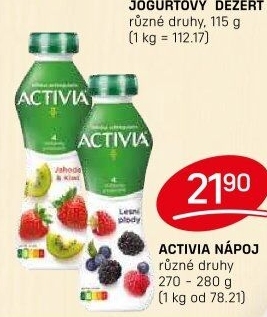 Jogurtový nápoj Activia Danone