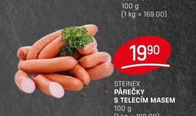 Párečky s telecím masem Steinex