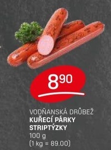 Párky kuřecí striptýzky Vodňanské kuře