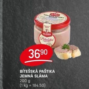 Paštika bítešská jemná Sláma